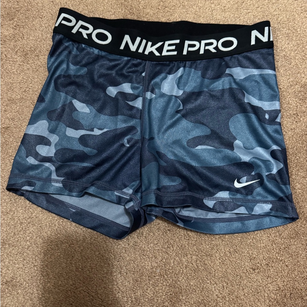 Nike Pro Blue Camo Spandex